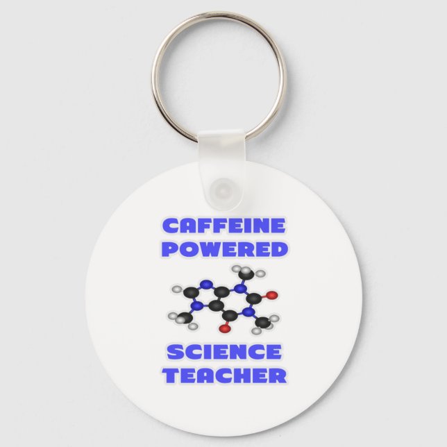 Koffein-Wissenschaftlerin Schlüsselanhänger (Vorderseite)