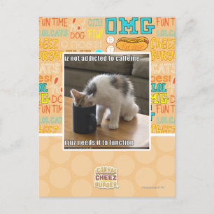 koffeinabhängig postkarte