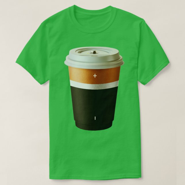 Koffeinbatterie T-Shirt (Design vorne)