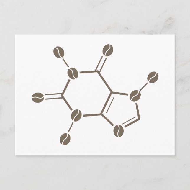 Koffeinbohnenmolekül Postkarte (Vorderseite)