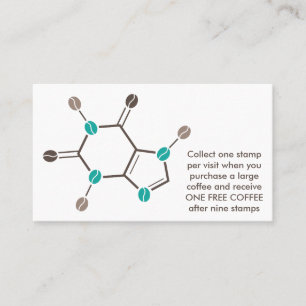 Koffeinbohnenmolekül Treuekarte