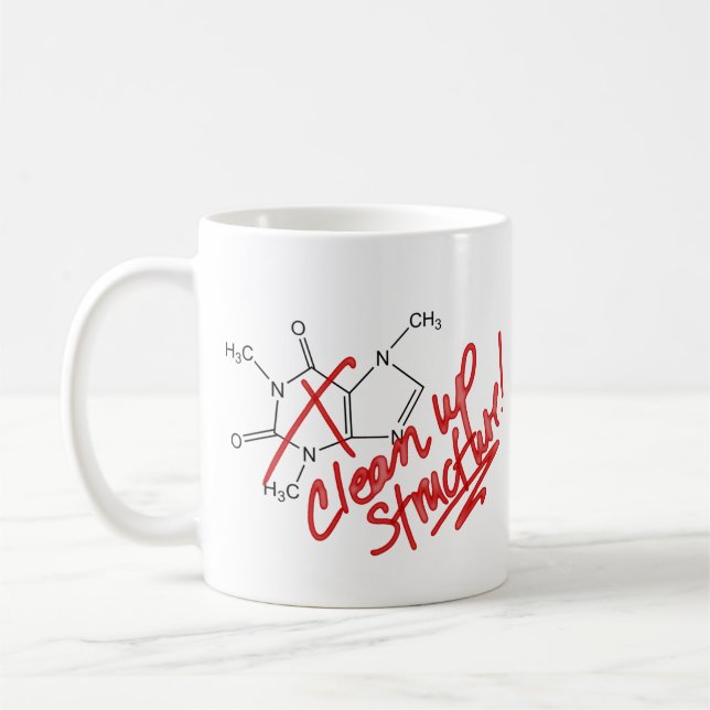 Koffeine-Tasse für Chemiker - Säuberungsstruktur! Kaffeetasse (Links)