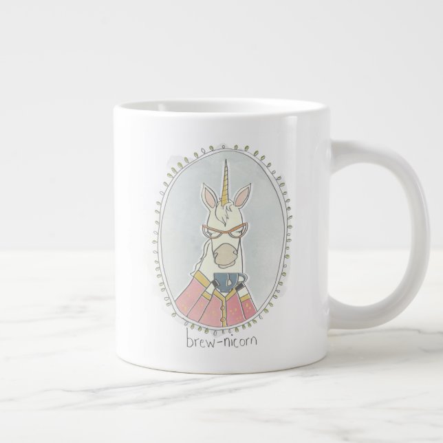 Koffeinierte Süsse | Einhorn aufbrechen Jumbo-Tasse (Rechts)