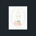 Koffeinierte Süsse | Einhorn aufbrechen Leinwanddruck<br><div class="desc">Dieser Aquarelldruck bietet einen lustigen Einhorn-Sipping-Tee | Bis Juni Erica Vess</div>