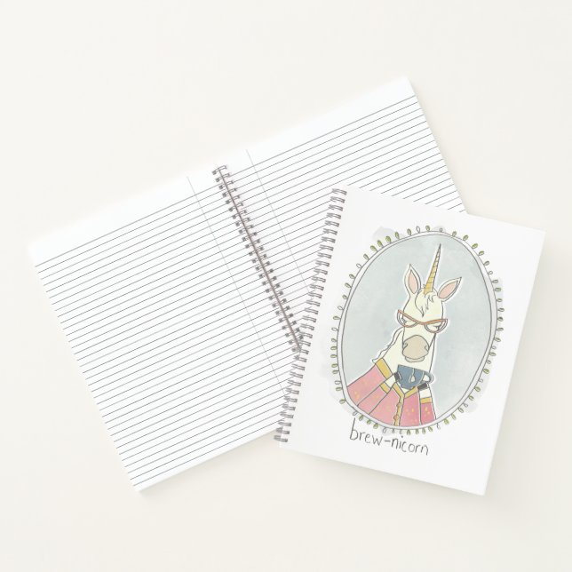 Koffeinierte Süsse | Einhorn aufbrechen Notizbuch (Innenseite)