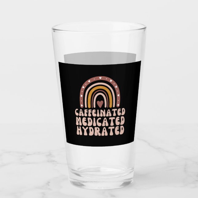 Koffeinierter, gehärteter Funny Nurse Lehrer Glas (Vorderseite)