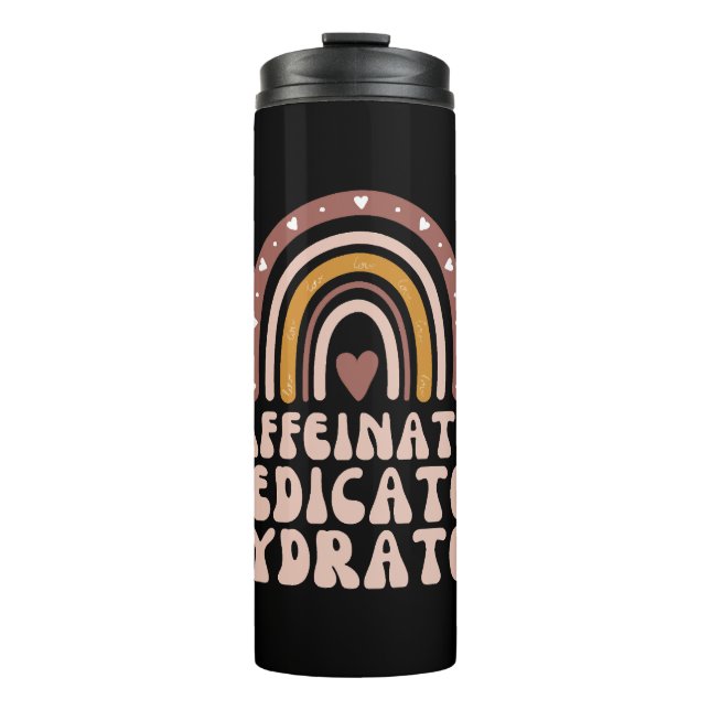 Koffeinierter, gehärteter Funny Nurse Lehrer Thermosbecher (Vorderseite)