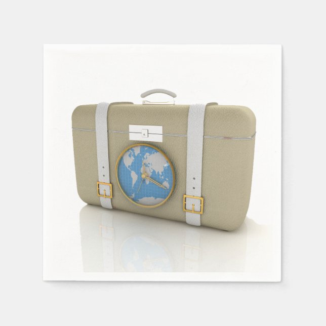 Koffer für Reisepapier Napkins Serviette (Vorderseite)
