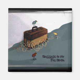 Koffer-Vogel-Magnet Magnet
