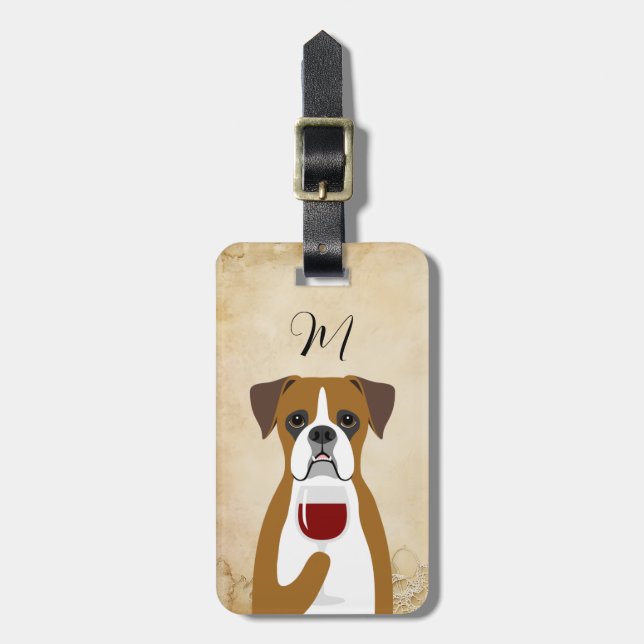 Kofferanhänger für Boxer Hunde (Vorderseite vertikal)