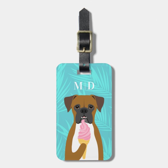 Kofferanhänger für Boxerhunde (Vorderseite vertikal)