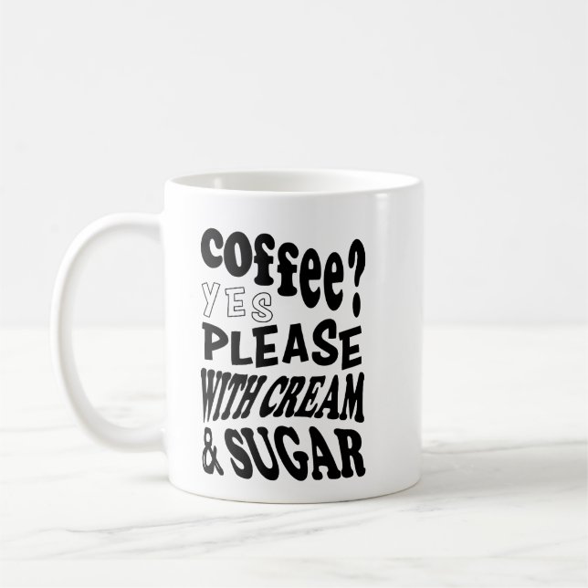 koffie met room en suiker kaffeetasse (Links)