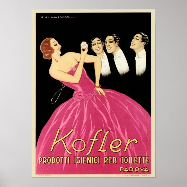 KOFLER Italienische Kosmetik Parfum Lotion Creme A Poster (Vorne)