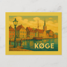 Køge Denmark Old Town Postkarte