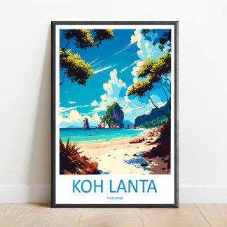 Koh Lanta Reise Druck Wandkunst Koh Lanta Wand Hän Poster