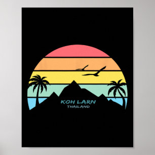 Koh Larn Thailand Phuket Andenken Pattaya Geschenk Poster