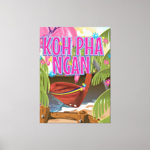 Koh Pha Ngan Thailand Reiseplakat Leinwanddruck