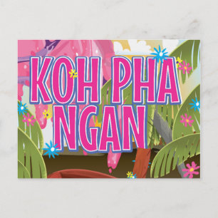 Koh Pha Ngan Thailand Reiseplakat Postkarte