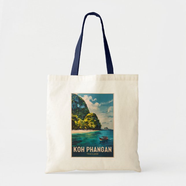 Koh Phangan Thailand Reisen Art Vintag Tragetasche (Vorne)