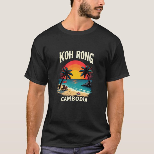 Koh Rong Island - Kambodscha Tropical Beach T-Shirt (Vorderseite)