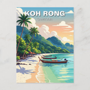 Koh Rong Kambodia Travel Postkarte
