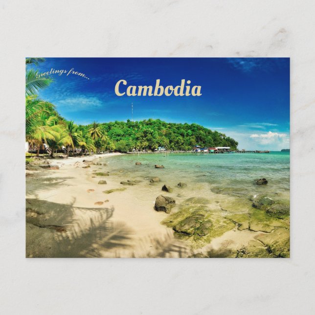 Koh Rong Sanloem Preah Sihanouk Kambodscha Postkarte (Vorderseite)