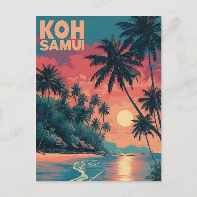 Koh Samui vintage  Postkarte (Vorderseite)
