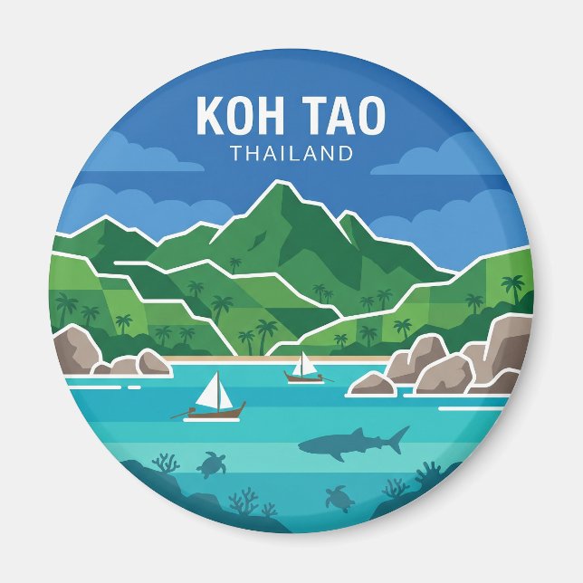 Koh Tao Thailand Magnet (Vorne)