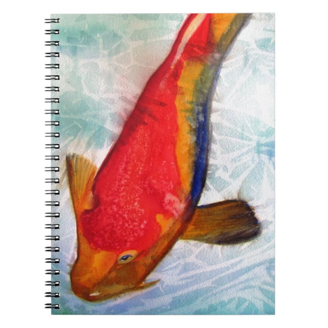 Kohaku Koi Japanische Aquarellkunst Notizblock (Vorderseite)