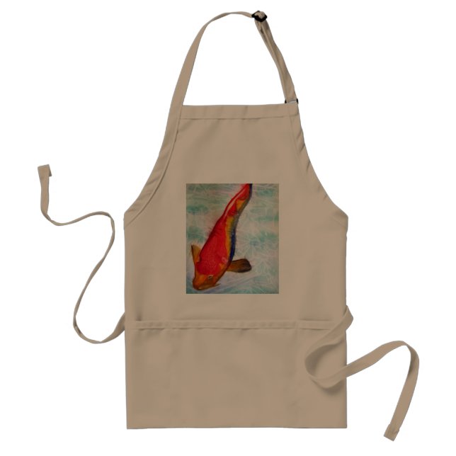Kohaku Koi Japanische Aquarellkunst Schürze (Vorne)
