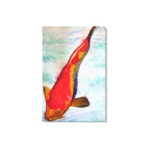 Kohaku Koi Japanischer Fisch Original Aquarellkuns