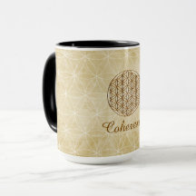 "Kohärenz" Flower of Life Becher