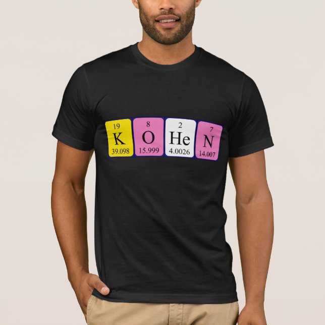 Kohen Namen-Shirt periodischer Tabelle T-Shirt (Vorderseite)