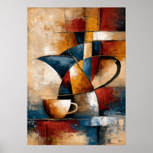 Kōhī Coffee Forms japanische geometrische Kaffee-K Poster