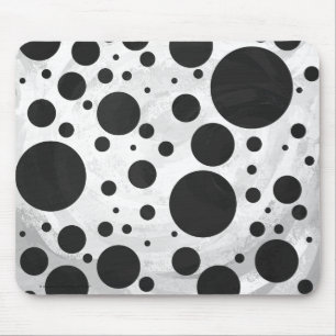 Kohl Black Polka Dot Pattern Mousepad