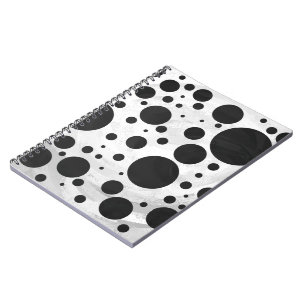 Kohl Black Polka Dot Pattern Notizblock