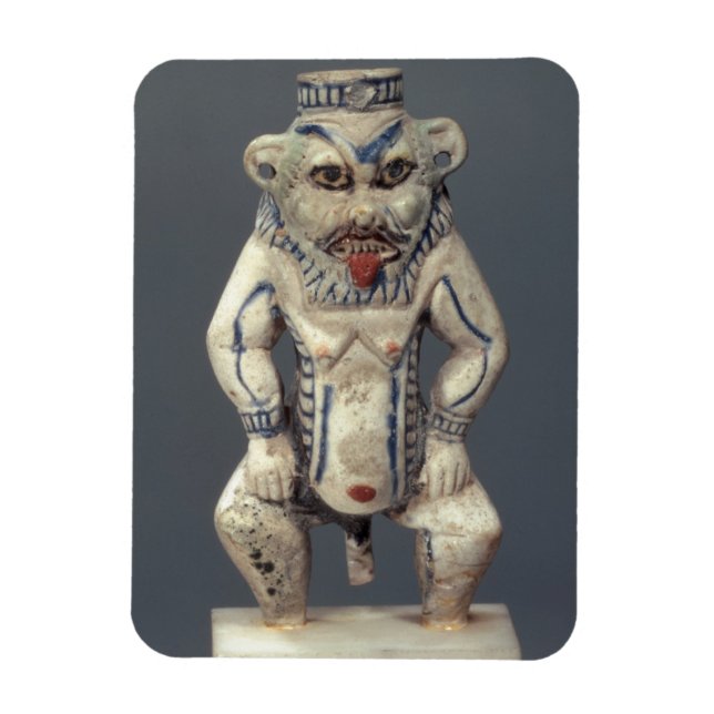 Kohl Pot, der den ägyptischen Haushaltsgott Bes da Magnet (Vertikal)