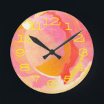 Kohl Rose III Runde Wanduhr<br><div class="desc">floral</div>