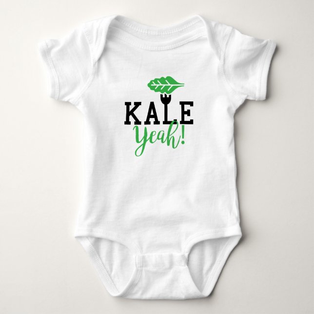 Kohl-Yeah lustiger veganer Entwurf Baby Strampler (Vorderseite)