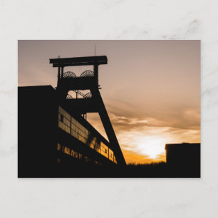 Kohle bei Sonnenuntergang Postkarte