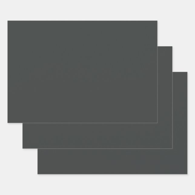 Kohle (feste Farbe)  Geschenkpapier Set (Set)