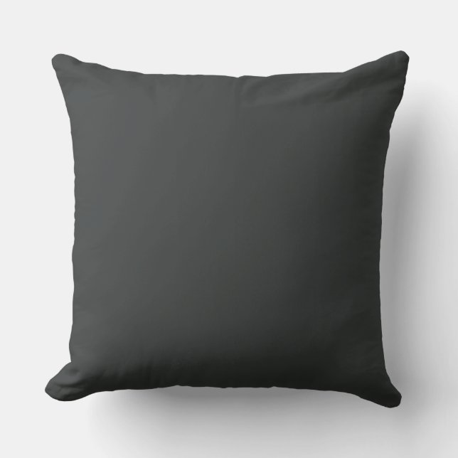 Kohle (feste Farbe) Kissen (Vorderseite)