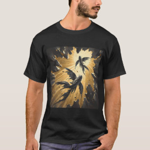 Kohle Fliegender Fisch, KI-generierte Kunst T-Shirt