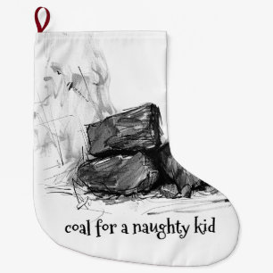 Kohle für das naughty Kid - Funny Großer Weihnachtsstrumpf