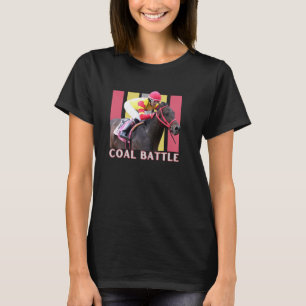 Kohle-Schlachtpferd, Pferderennen, Del Mar, Santa  T-Shirt