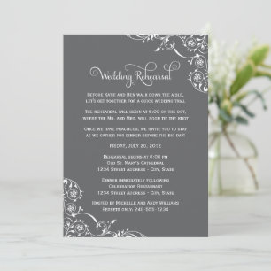 Kohle-Schwung-Hochzeitsprobe Einladung