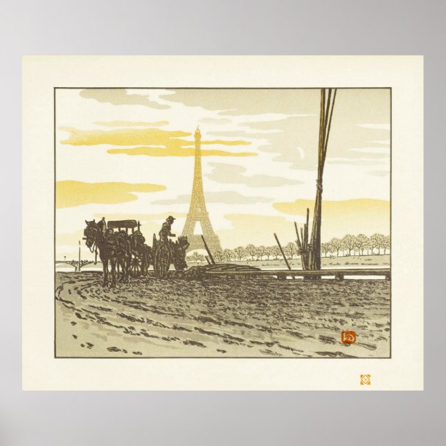 Kohlearbeiter - Henri Rivière Kunstdruck Poster (Vorne)