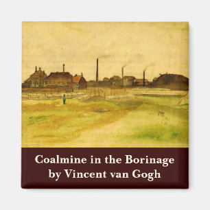 Kohlebergwerk in der Borinage von Vincent van Gogh Magnet
