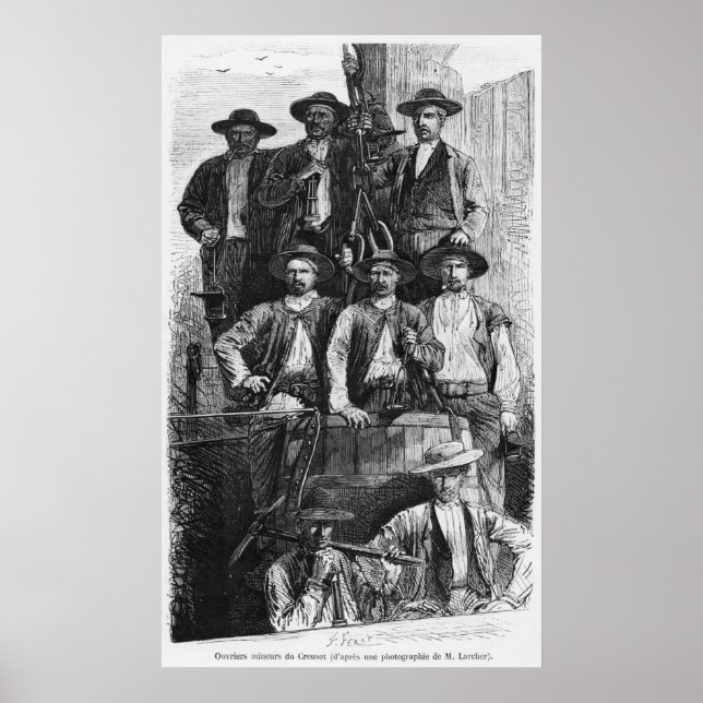 Kohlebergwerk Le Creusot während des zweiten Poster (Vorne)