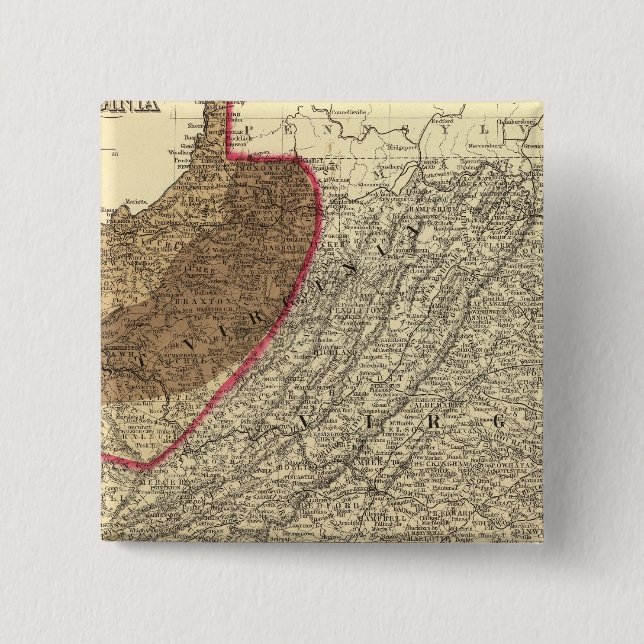 Kohlefelder in West Virginia Button (Vorderseite)